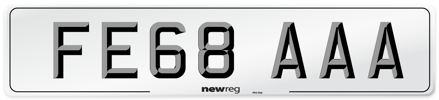 FE68 AAA Number Plate from New Reg